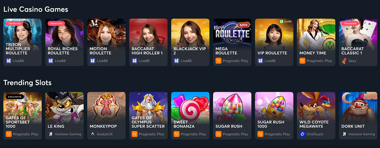 Sportsbet Io Casino Gr Κουλοχέρηδες και live dealer Sportsbet